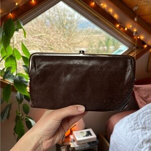 HOBO Distressed Leather Lauren Clutch Wallet